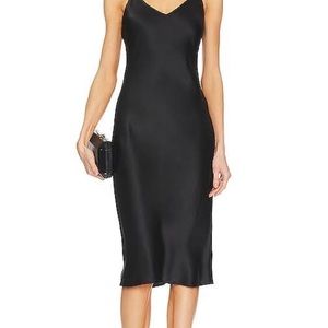 L’agence Jodie Slip Dress in Blue/Black Lione